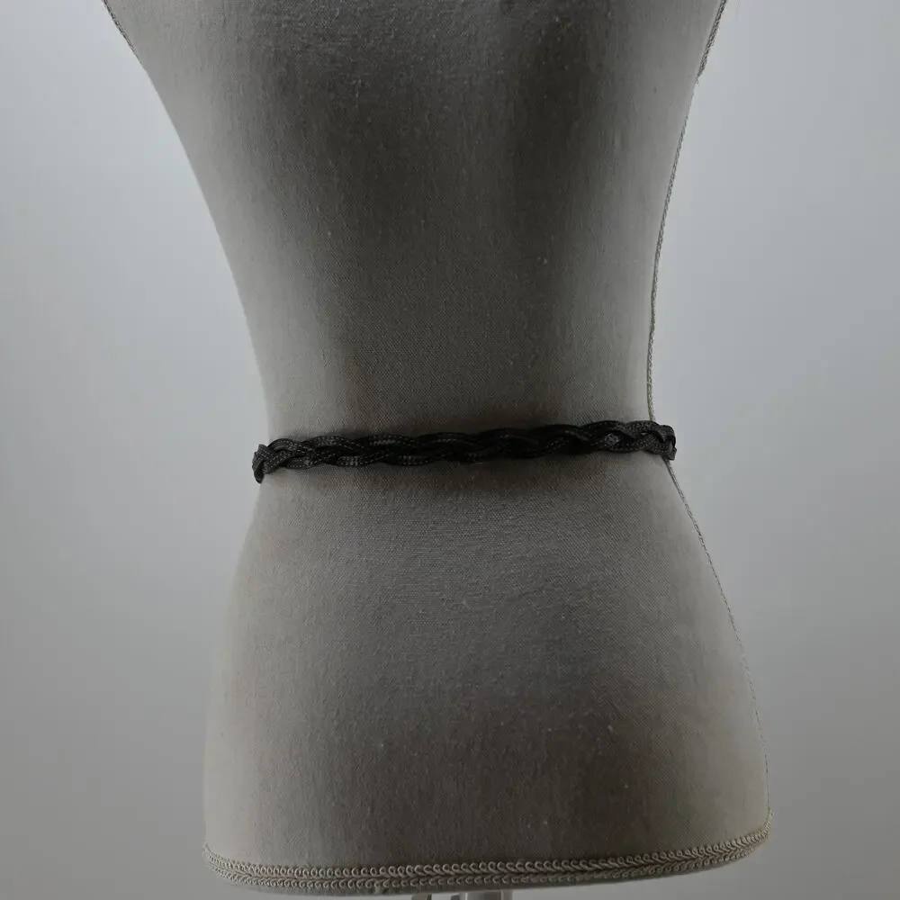 Western Gray Belt XS 26 Skinny Braided Cowgirl Festival USA